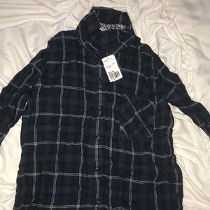 Blue plaid shirt
